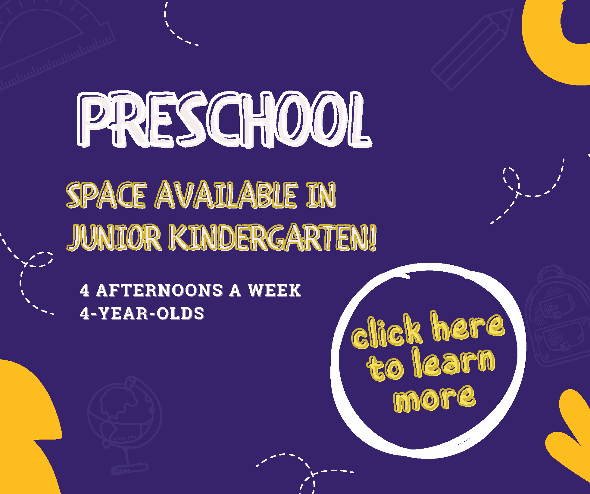 Space Available in Junior Kindergarten